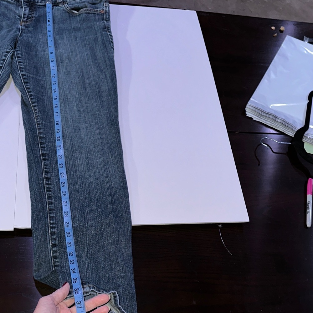 Michael Kors Women’s Size 12 Blue Denim Jeans Mid Rise Straight Leg - Picture 7 of 8